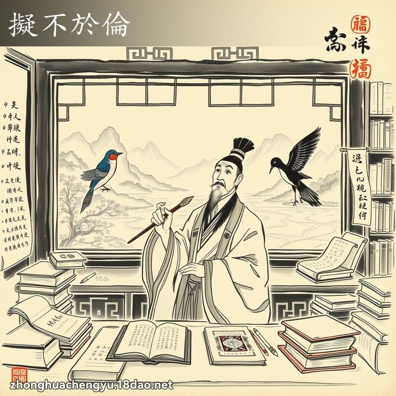 擬不於倫 配图