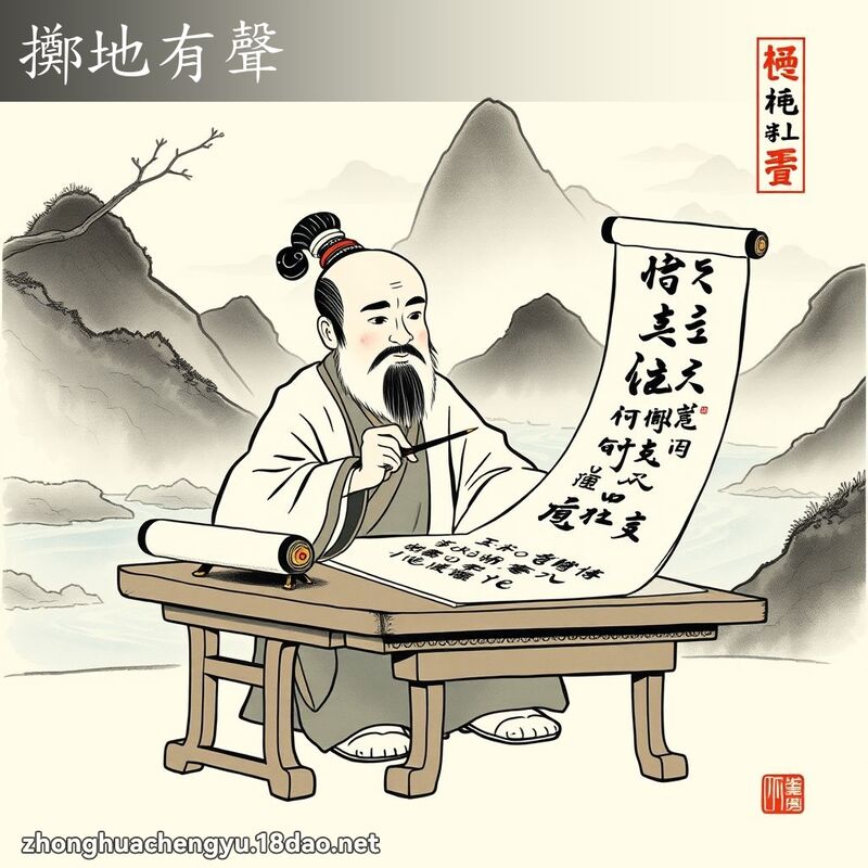 擲地有聲 配图