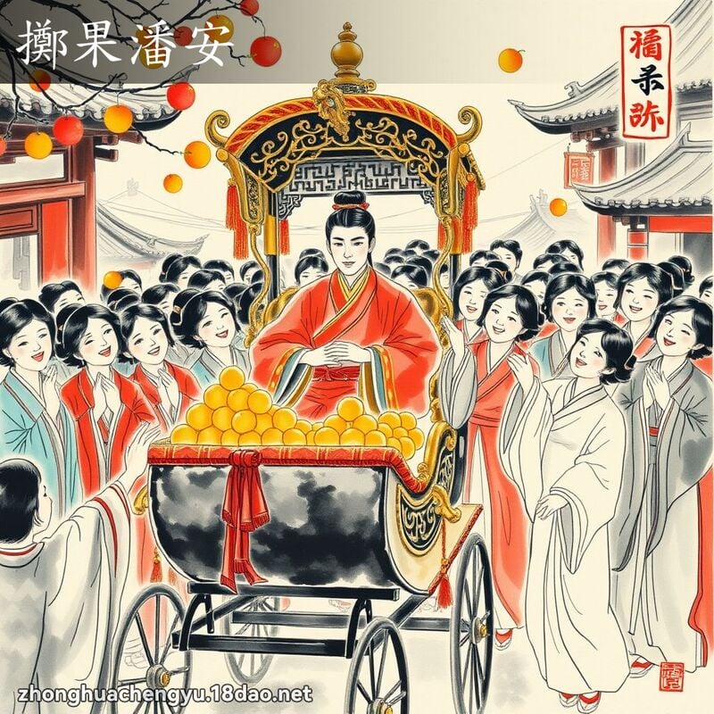 擲果潘安 配图