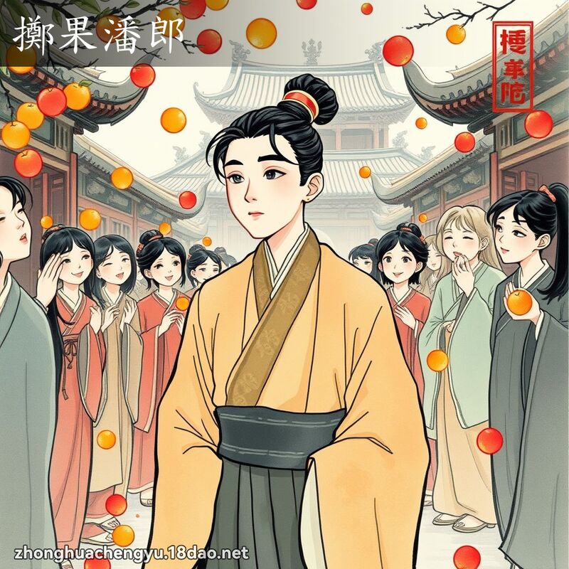 擲果潘郎 配图