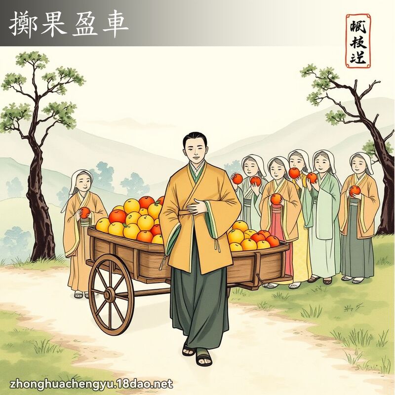 擲果盈車 配图