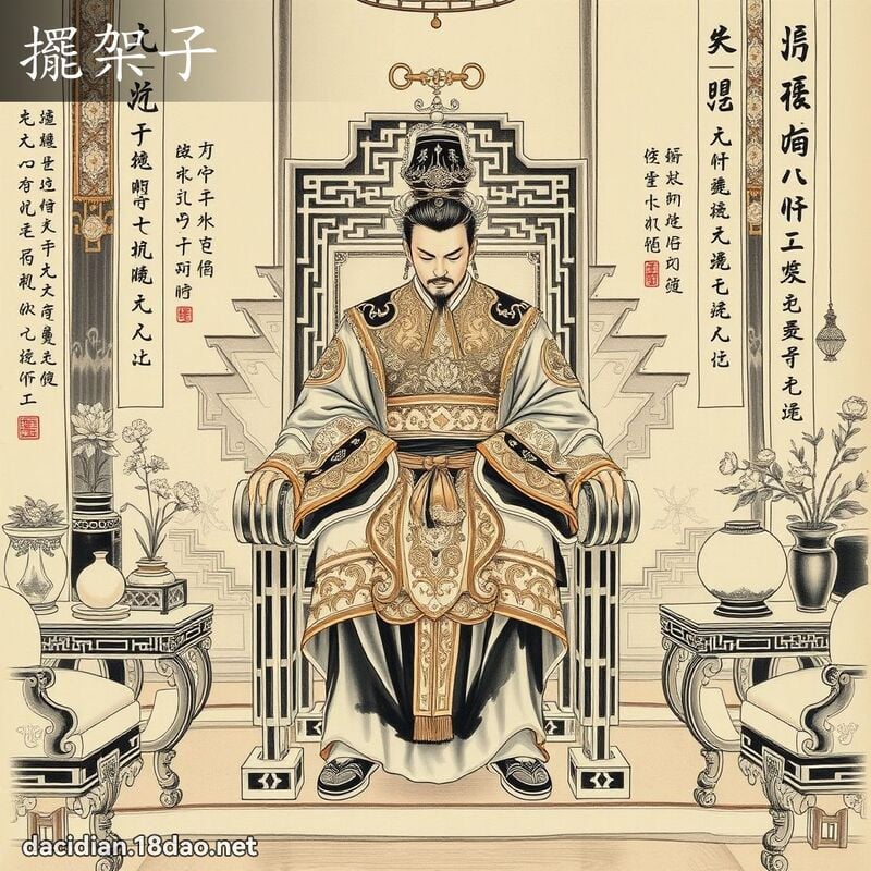 擺架子 配图