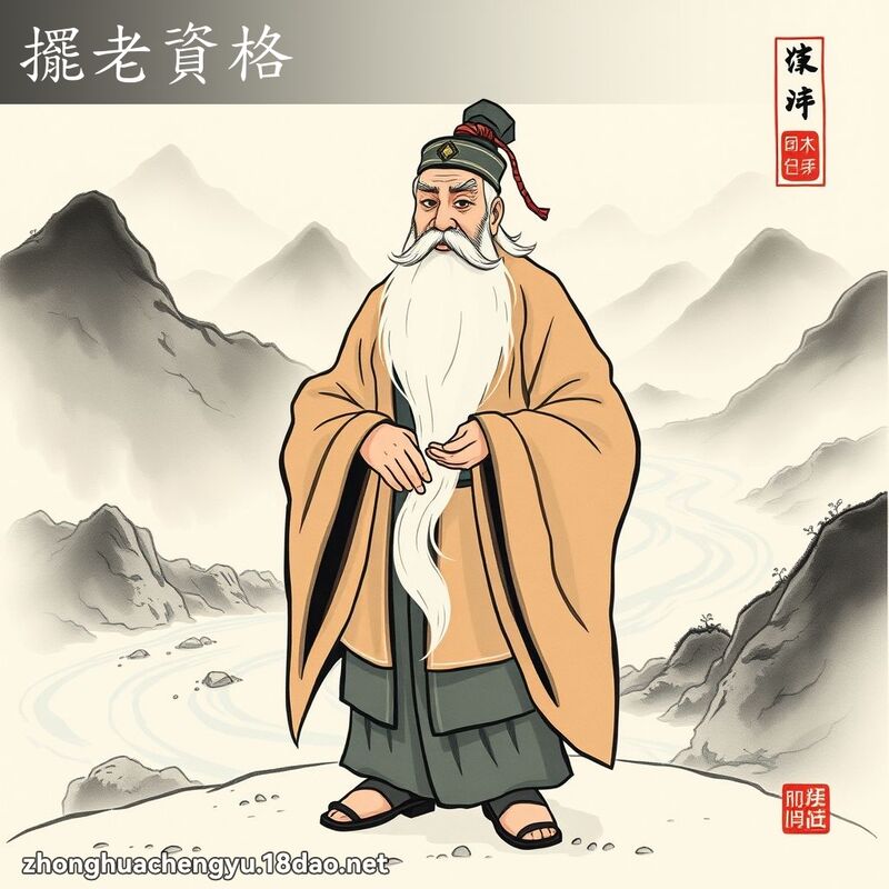 擺老資格 配图