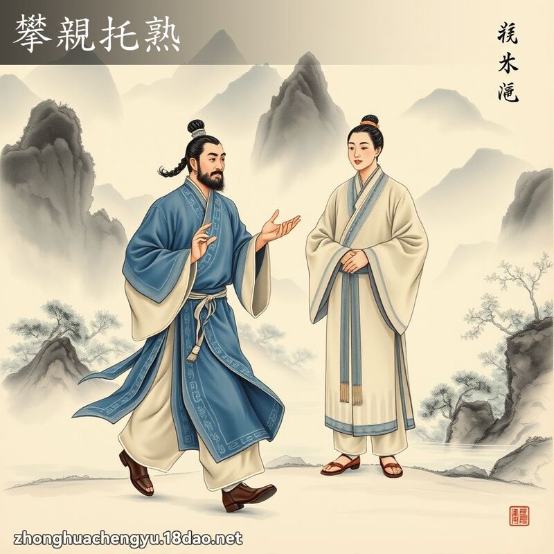 攀親托熟 配图