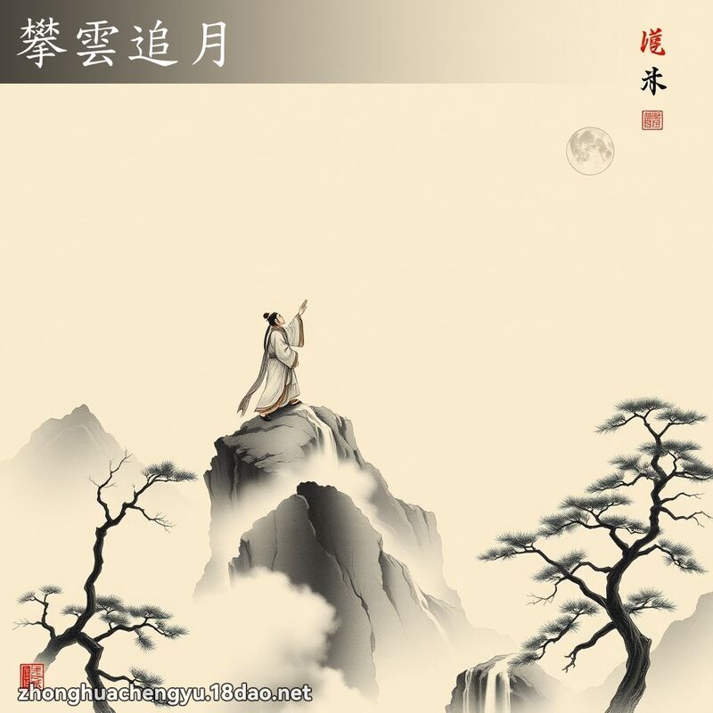 攀雲追月 配图
