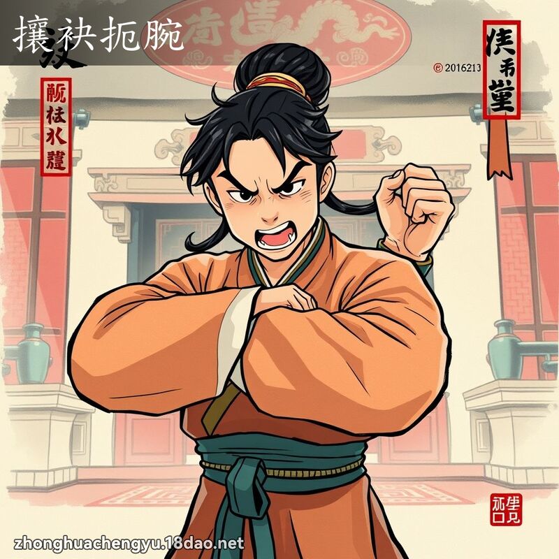 攘袂扼腕 配图
