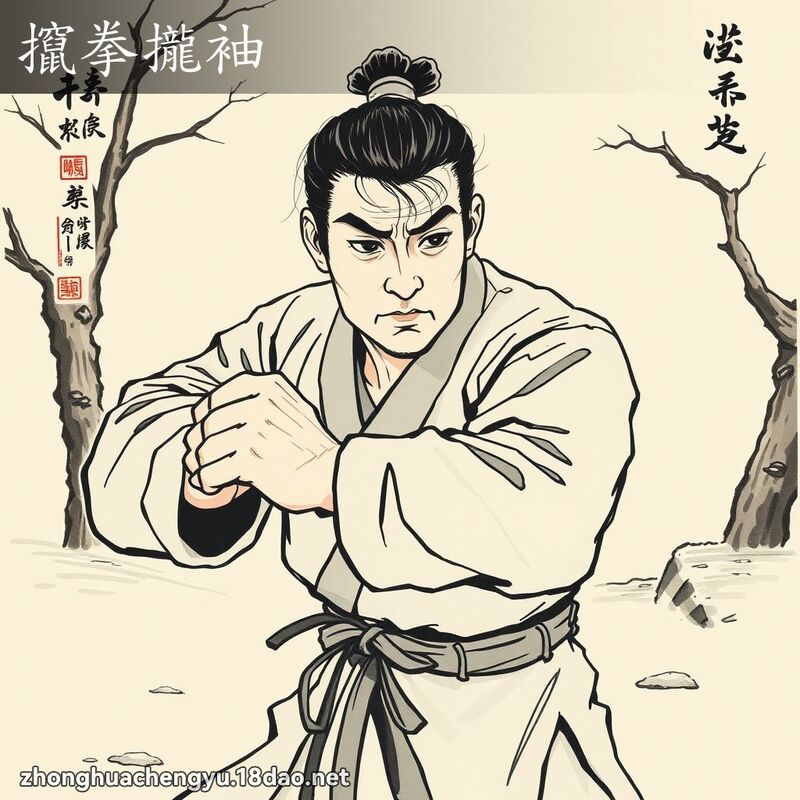 攛拳攏袖 配图