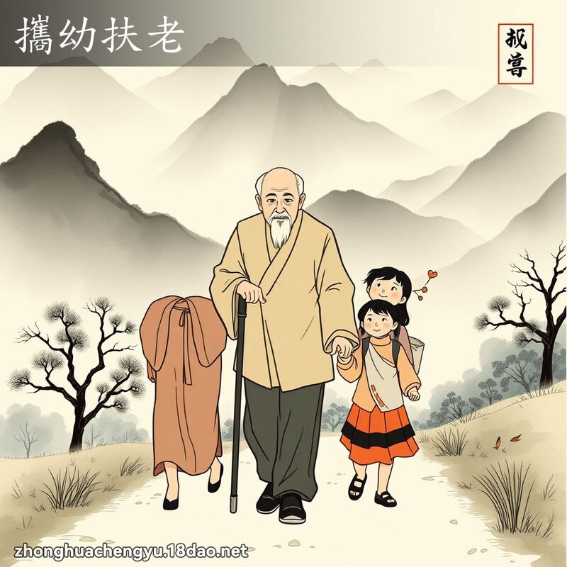 攜幼扶老 配图