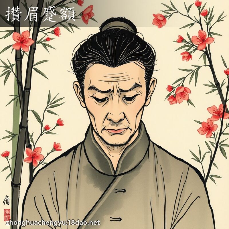 攢眉蹙額 配图