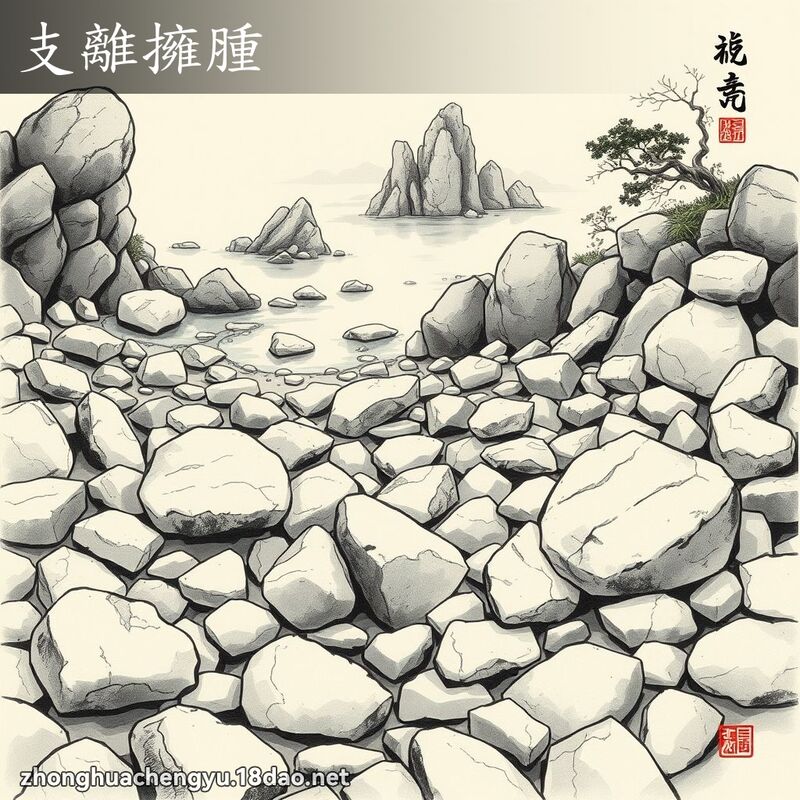 支離擁腫 配图