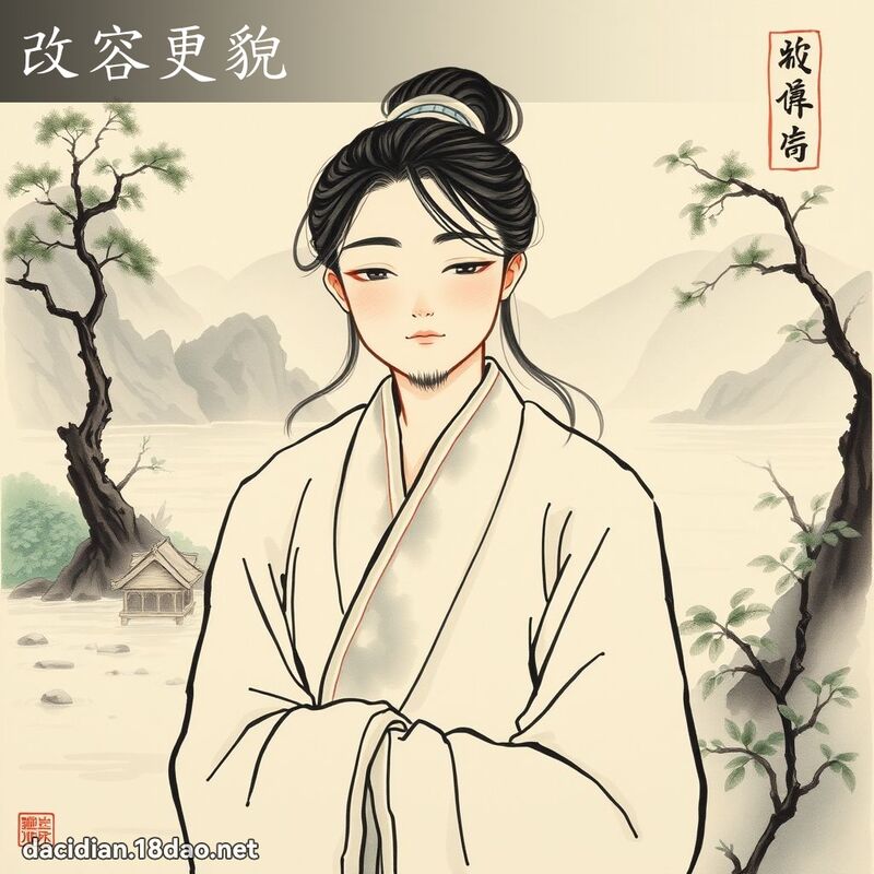 改容更貌 - 中华成语配图