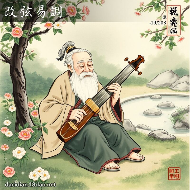 改弦易调 - 中华成语配图