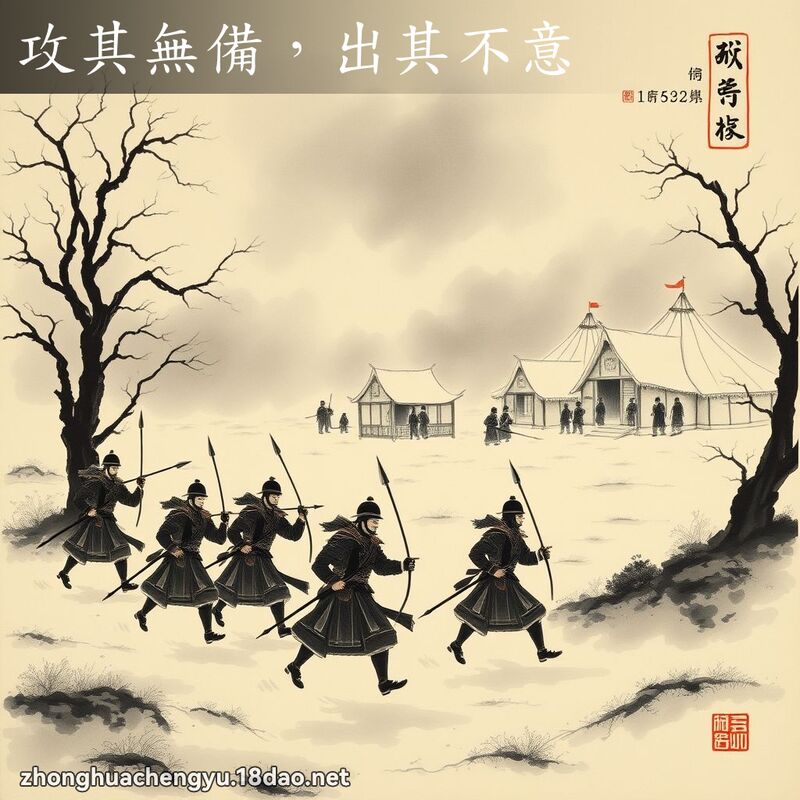 攻其無備,出其不意 配图