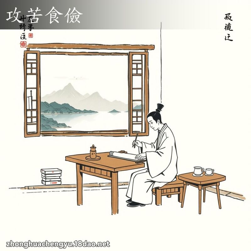 攻苦食儉 配图