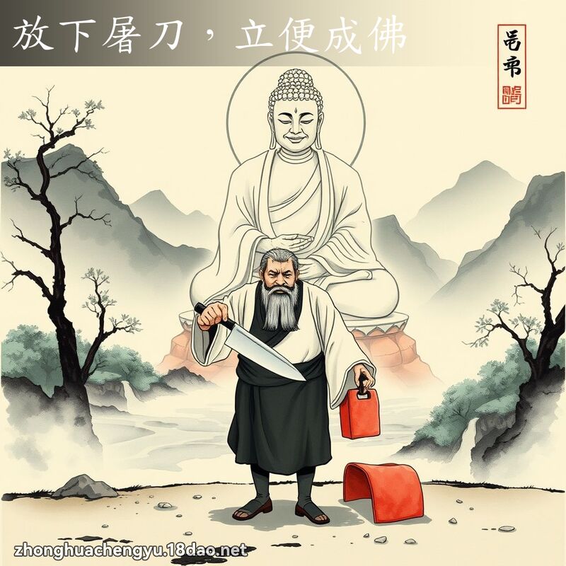 放下屠刀,立便成佛 配图