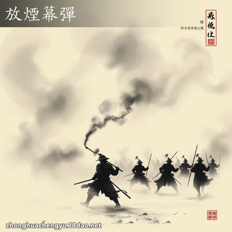 放煙幕彈 配图
