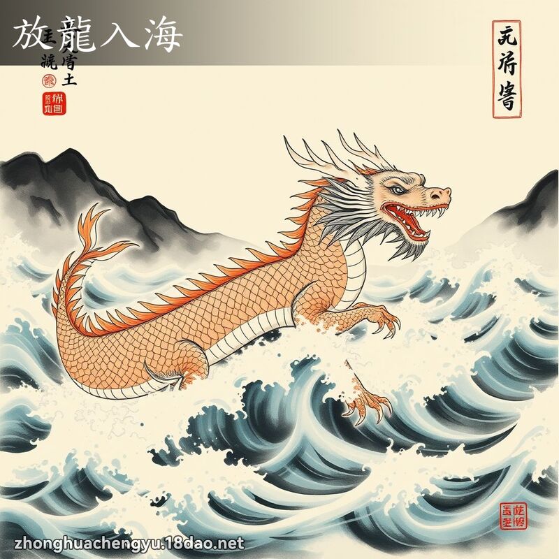 放龍入海 配图