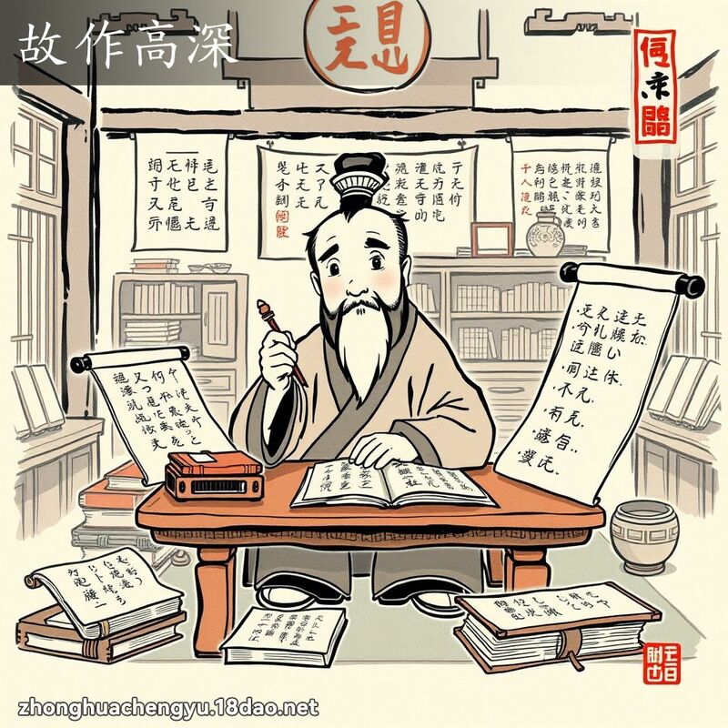 故作高深 配图