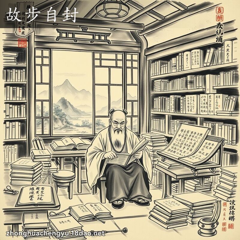 故步自封 配图