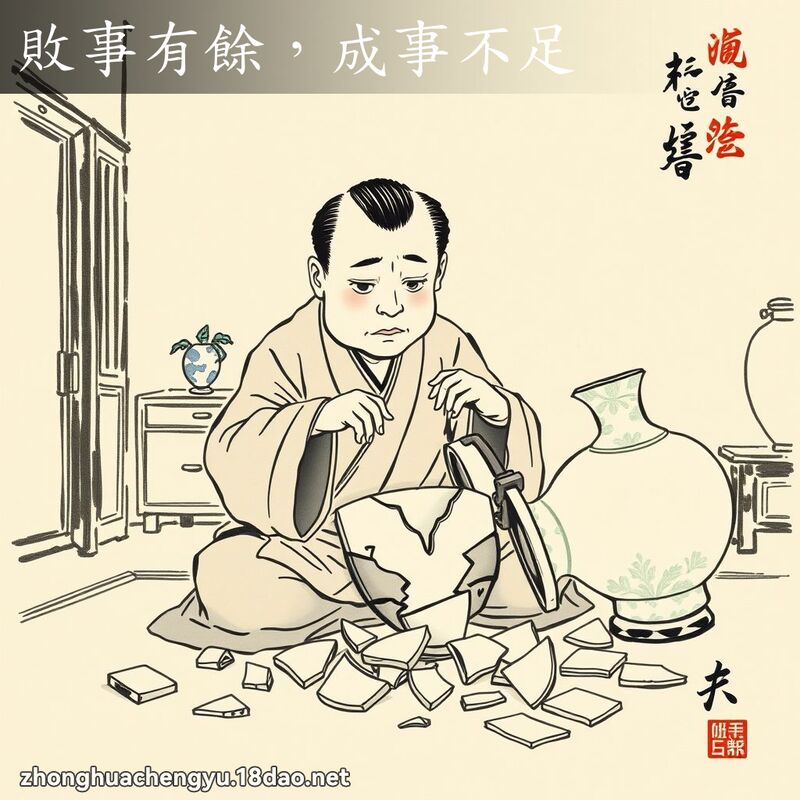敗事有餘,成事不足 配图