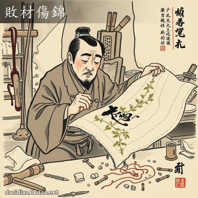 敗材傷錦 配图