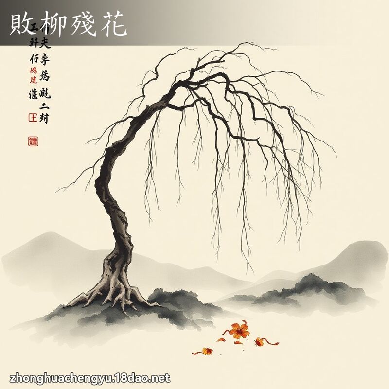 敗柳殘花 配图