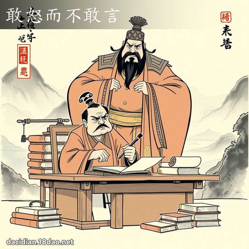 敢怒而不敢言 配图