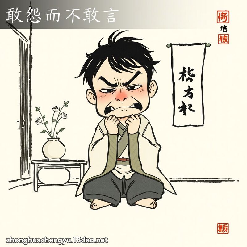 敢怨而不敢言 配图