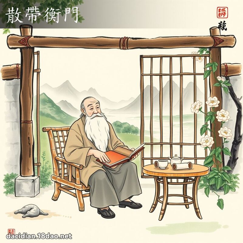 散帶衡門 配图