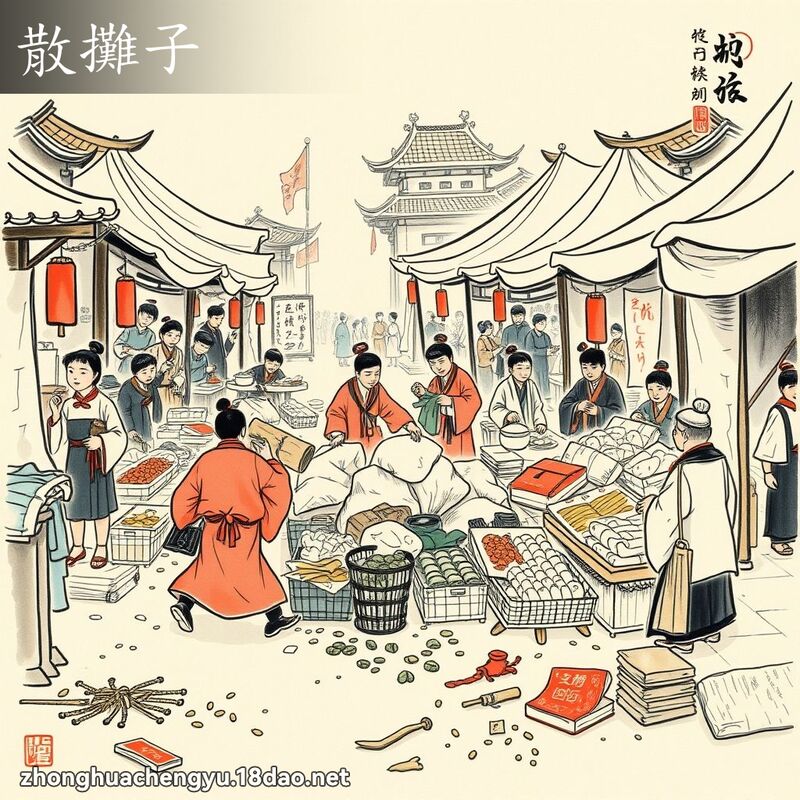 散攤子 配图
