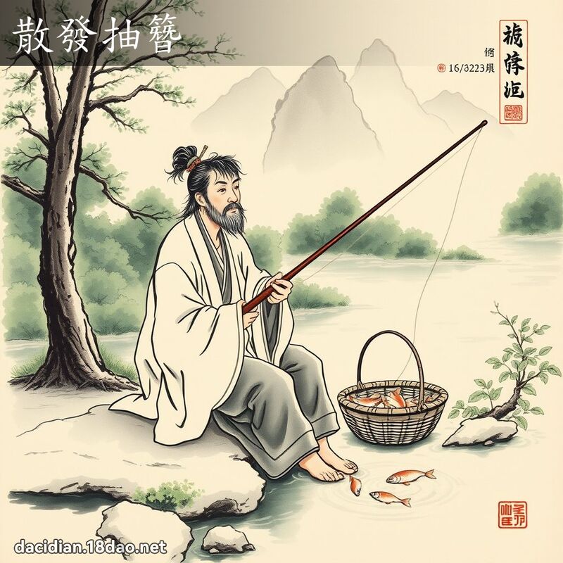 散發抽簪 配图