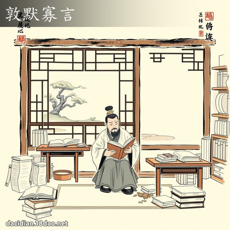 敦默寡言 配图