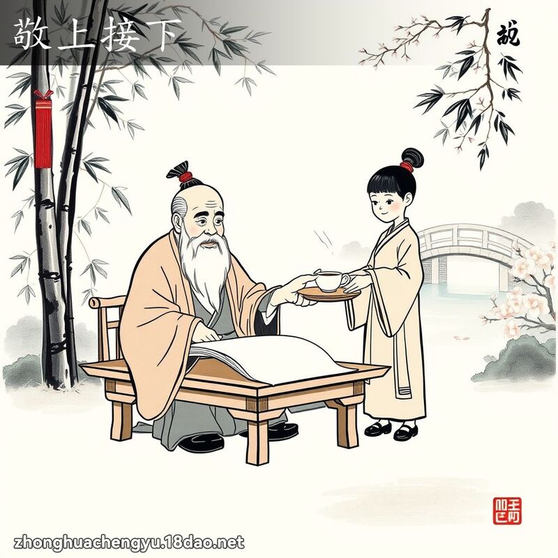 敬上接下 配图