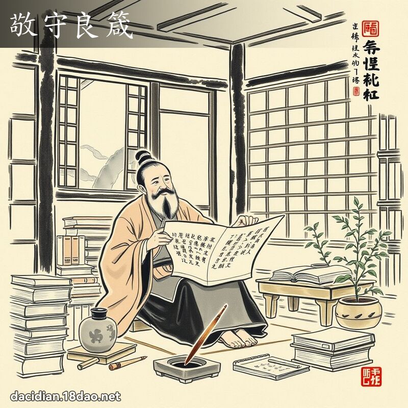 敬守良箴 配图