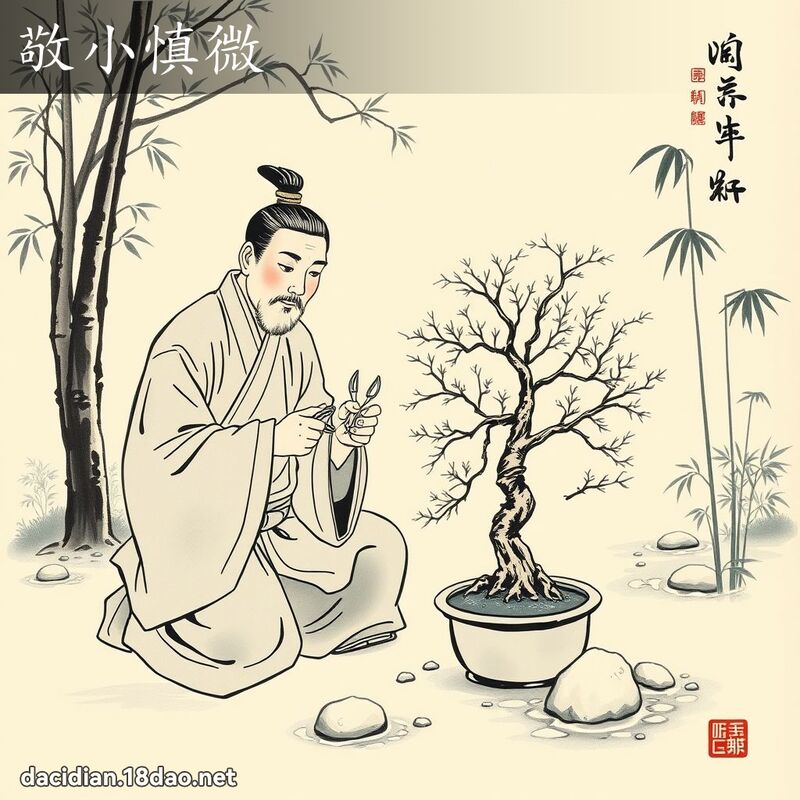 敬小慎微 配图