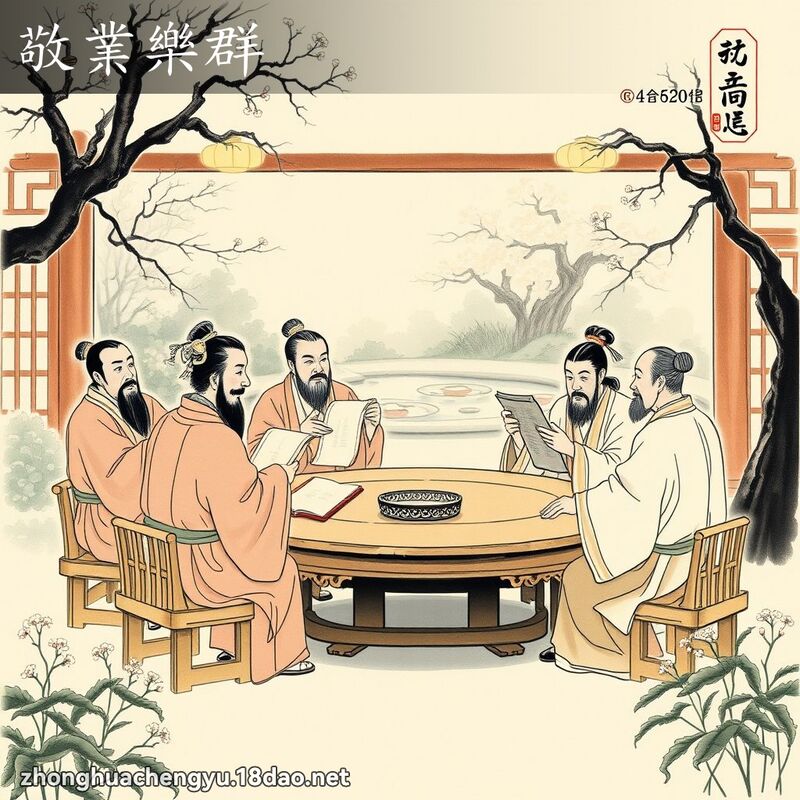 敬業樂群 配图