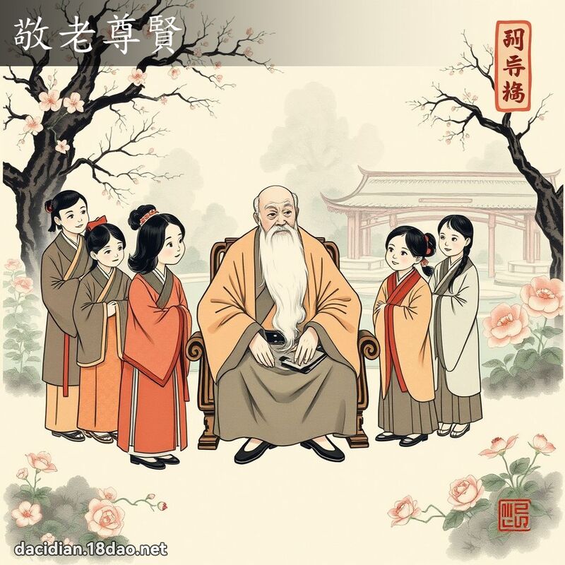 敬老尊賢 配图