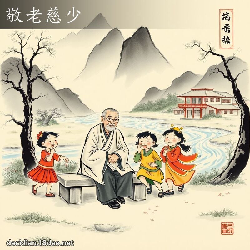 敬老慈少 配图
