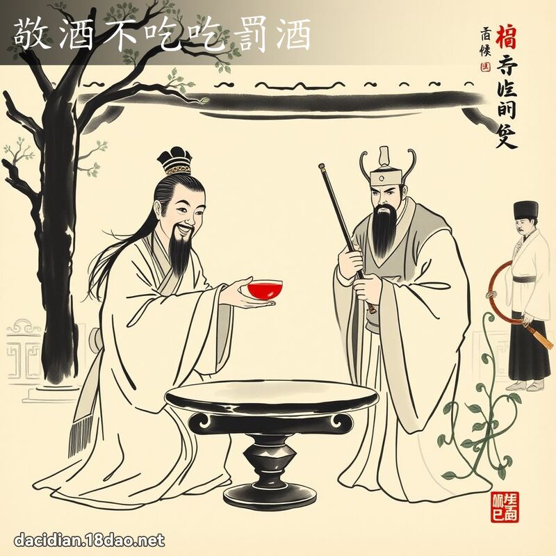 敬酒不吃吃罰酒 配图