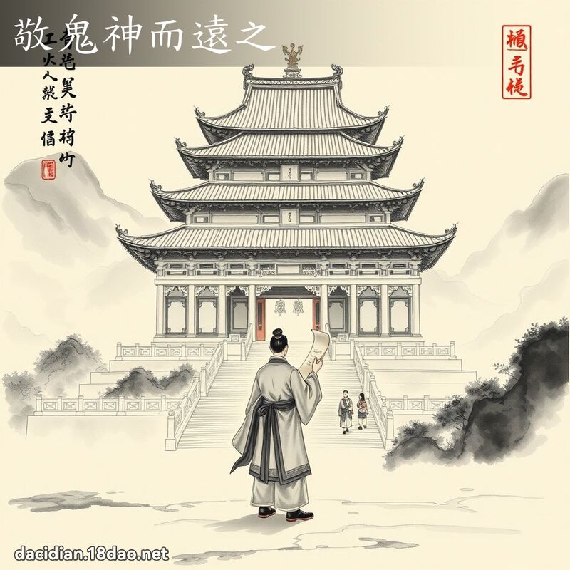 敬鬼神而遠之 配图