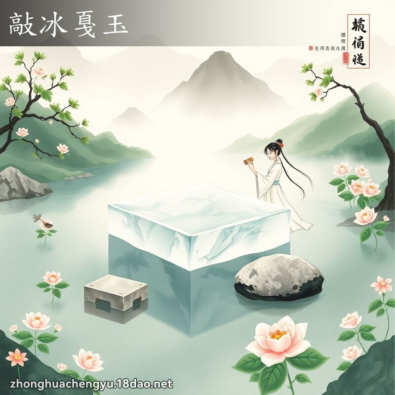 敲冰戛玉 配图