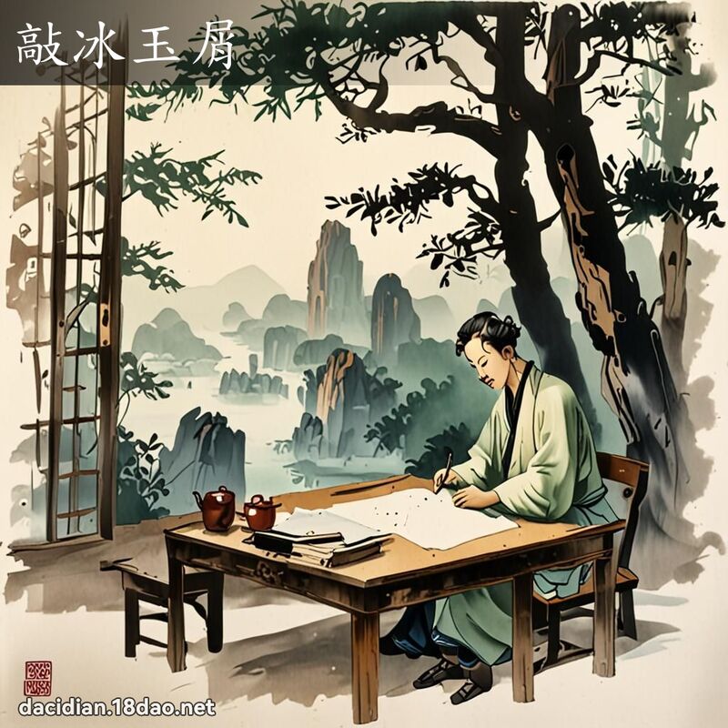 敲冰玉屑 配图