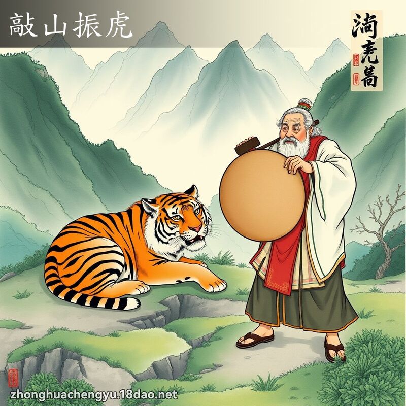敲山振虎 配图