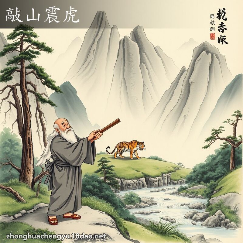 敲山震虎 配图