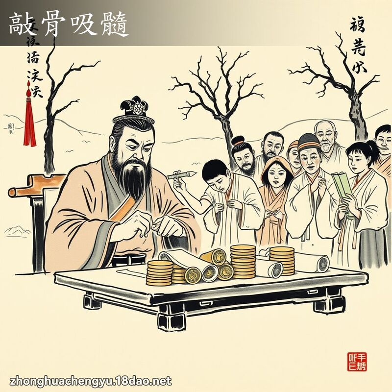 敲骨吸髓 配图