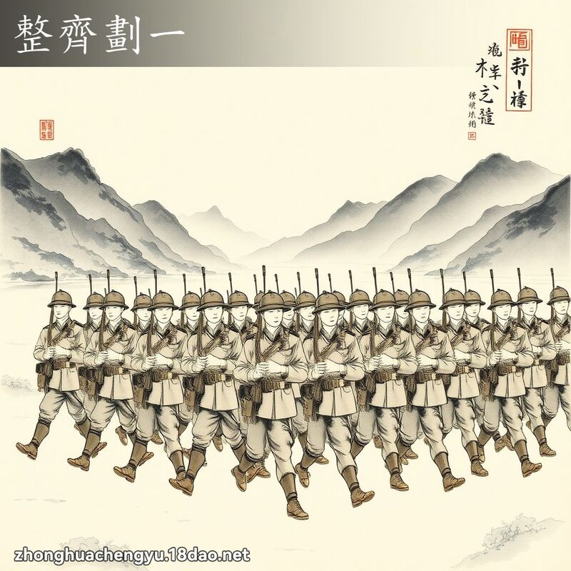 整齊劃一 配图