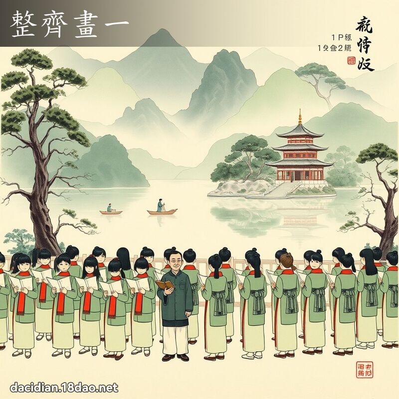 整齊畫一 配图