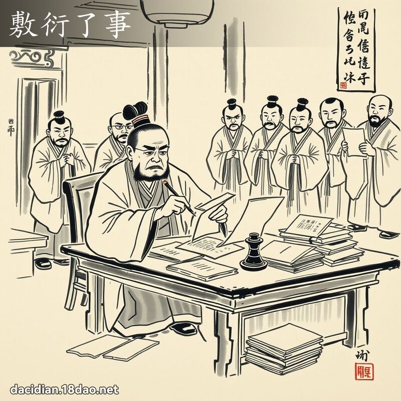 敷衍了事 配图