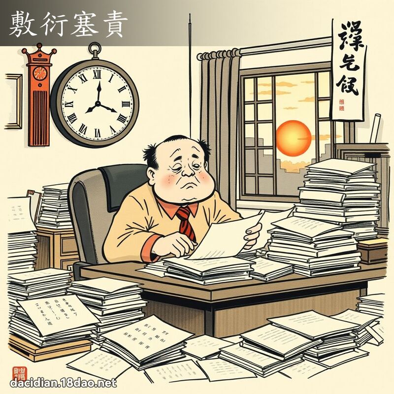 敷衍塞責 配图