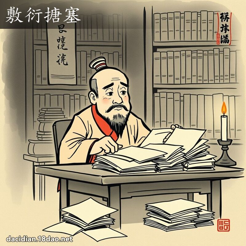 敷衍搪塞 配图